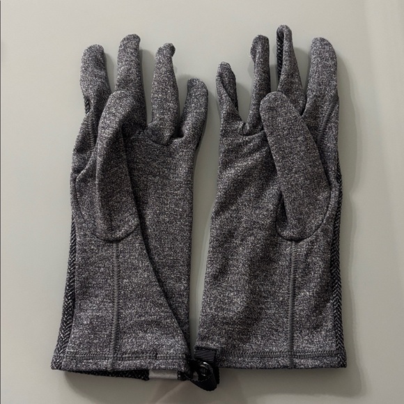 Lululemon Run With Me Gloves Herringbone Heathered Black Reflective Size M/L - Picture 6 of 10